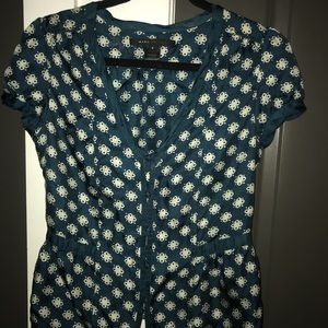 Marc Jacobs floral blouse.